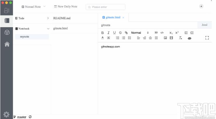GitNote下载,Git笔记,文字处理,记事软件,文本编辑